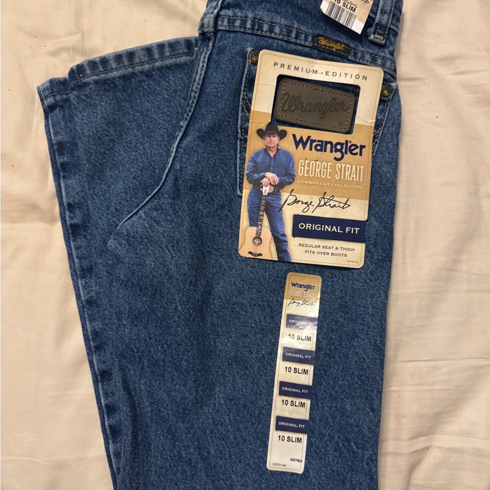 Wrangler George Strait Boys Original Fit Blue Jeans